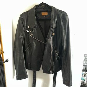 Embroidered Leather Jacket with or without fur trim